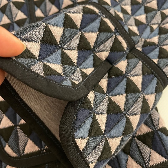 anthropologie hei hei knit diamond navy blazer jacket size S - Picture 7 of 10